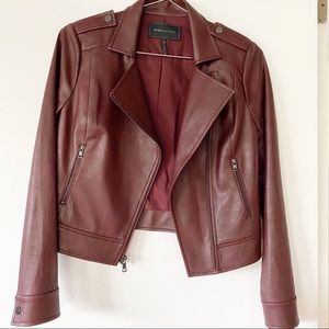NWOT Bcbg maxazaria faux leather Moto jacket